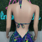 Trippy Print Spandex One-Piece Lingerie Outfit
