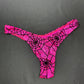 Hot Pink Web/Mesh One-Piece Romper/Cheeky Thong Lingerie Outfit