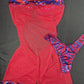 Burgundy Mesh/Spandex One-Piece Lingerie Outfit