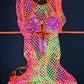 Ombré Spandex Fishnet One-Piece Lingerie Outfit