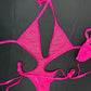 Hot Pink Mesh One-Piece Lingerie Outfit