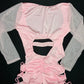 Baby Pink Mesh/Spandex One-Piece Lingerie Outfit