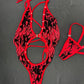 Mesh Red/Black Flame One-Piece Lingerie Outfit