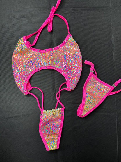 Pink One-Piece Stripper Outfit