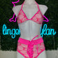 Hot/Baby Pink High Waisted Short Two-Piece Stripper Outfit