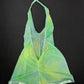 Ombré Green/Yellow Mesh/Mint Trim One-Piece Lingerie Outfit