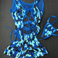 Blue Camouflage Sleeveless Romper