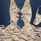 Tan Spandex One-Piece Ripped Back/Fringe Lingerie Outfit