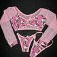 Baby Pink Mesh Strawberry Kitty Spandex Two-Piece Lingerie Outfit