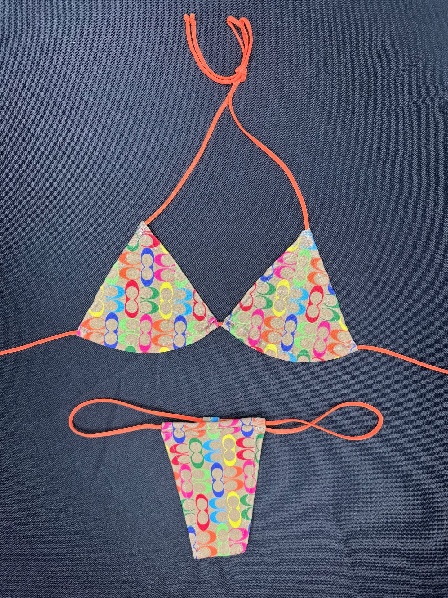 Designer Two-Piece Micro Bikini Lingerie Outfit