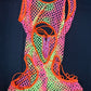 Ombré Spandex Fishnet One-Piece Lingerie Outfit
