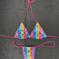 Metallic Rainbow Two-Piece Micro Lingerie Outfit