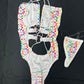 White Designer One-Piece Lingerie Outfit