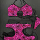Pink Spider Web Sports Bra/Shorts Two-Piece Lingerie Outfit