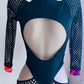 Hot Pink/Black One-Piece Romper Exotic Dancer Outfit