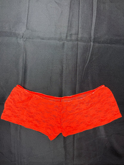 Metallic Hot Pink/Fuchsia Spandex/Lace Sling-Shot Lingerie Outfit