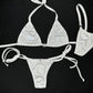 Mystic White/White Two-Piece Side-Tie Bikini Lingerie Outfit