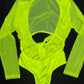 Neon Yellow Designer One-Piece Long Sleeve Leotard Lingerie Outfit
