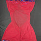 Burgundy Mesh/Spandex One-Piece Lingerie Outfit