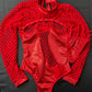 Red Fishnet/Spandex One-Piece Exotic Dancer Outfit
