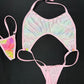 Baby Pink/Rainbow One-Piece Sling-Shot Lingerie Outfit