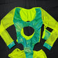 Neon Yellow/Metallic Yellow/Green Romper Lingerie Outfit