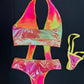 Pink/Yellow Ombré One-Piece Lingerie Outfit