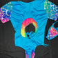 Sky Blue Rainbow Fish Animal Print One-Piece Leotard Lingerie Outfit