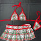 Designer Plaid Two-Piece Skirt Lingerie Outfit