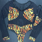 Tiger Animal Print/Black Mesh Leotard One-Piece Lingerie Outfit