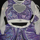 Microdot Lavender Two-Piece Long Sleeve Fringe Top/Skirt Lingerie Outfit