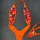 Cosmic Orange/Orange Spandex One-Piece Sling-Shot Lingerie Outfit