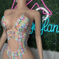 White Designer One-Piece Lingerie Outfit