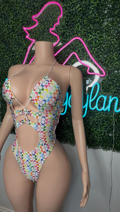White Designer One-Piece Lingerie Outfit