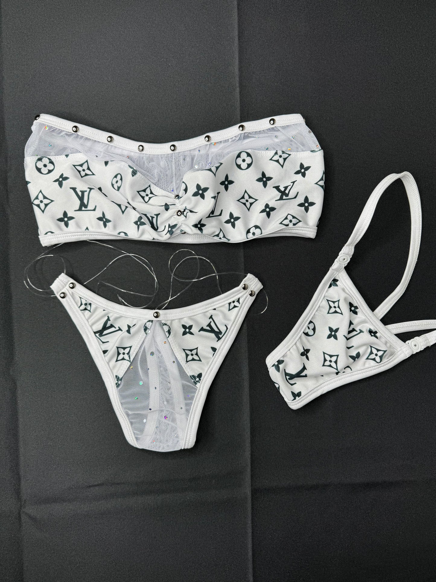 White Tube Top Two-Piece Stripper Outfit
