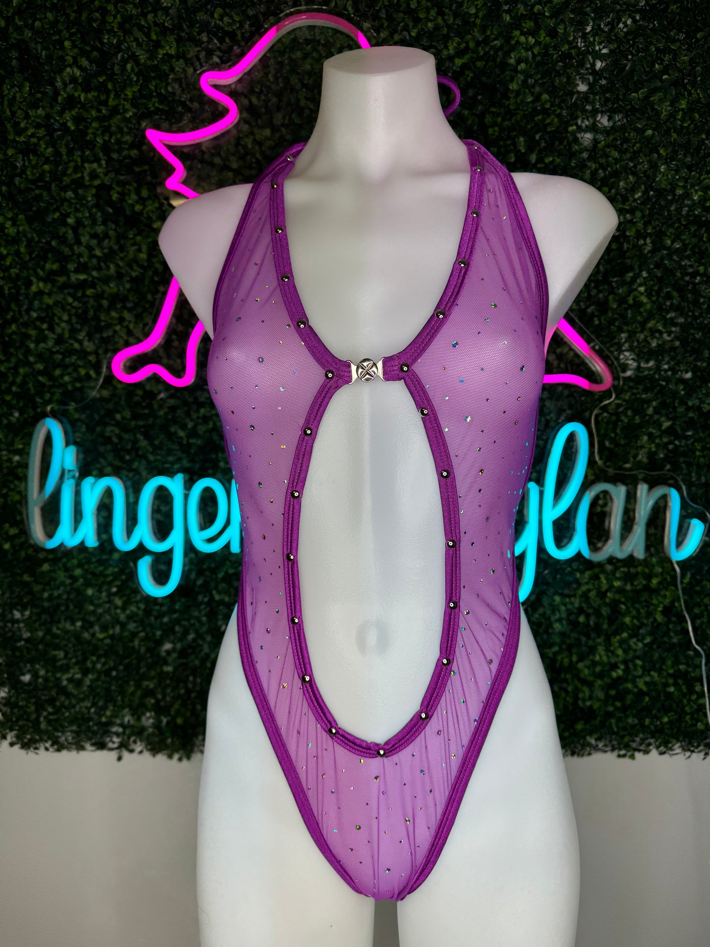 Exotic Dance Wear Mesh Outfit Sexy Stripper Attire for Nightclubs