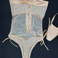 Beige/Nude Sparkle Mesh One-Piece Lingerie Outift