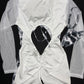 White Mesh/White Lightning One-Piece Romper Lingerie Outfit