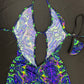 Trippy Print Spandex One-Piece Lingerie Outfit