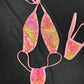 Metallic Baby Pink Sling-Shot One-Piece Lingerie Outfit