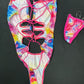 Metallic Rainbow Spandex One-Piece Lingerie Outfit