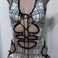 Plaid One-Piece Stripper Outfit