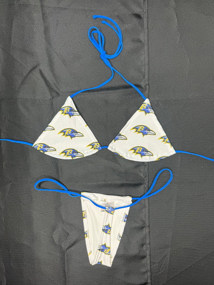 Ravens Two-Piece Micro Bikini Lingerie Outfit