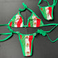 Mexico/Cinco de Mayo inspired Two-Piece Bikini Exotic Dancer Outfit
