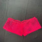Cheetah Print/Hot Pink Fishnet Spandex One-Piece Hot Pink Fishnet Shorts Three-Piece Lingerie Outfit