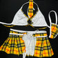 Yellow/White Plaid School Girl Skirt Lingerie Outfit