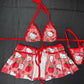 Kitty Spandex Bikini Top/Skirt Two-Piece Lingerie Outfit
