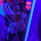 Chrome/White Bartender Lingerie Outfit