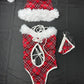Red/White Fur One-Piece With Hat Christmas Lingerie Outfit
