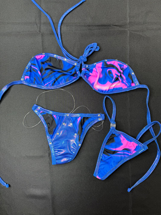 Deep Purple Two-Piece Stripper Bikini